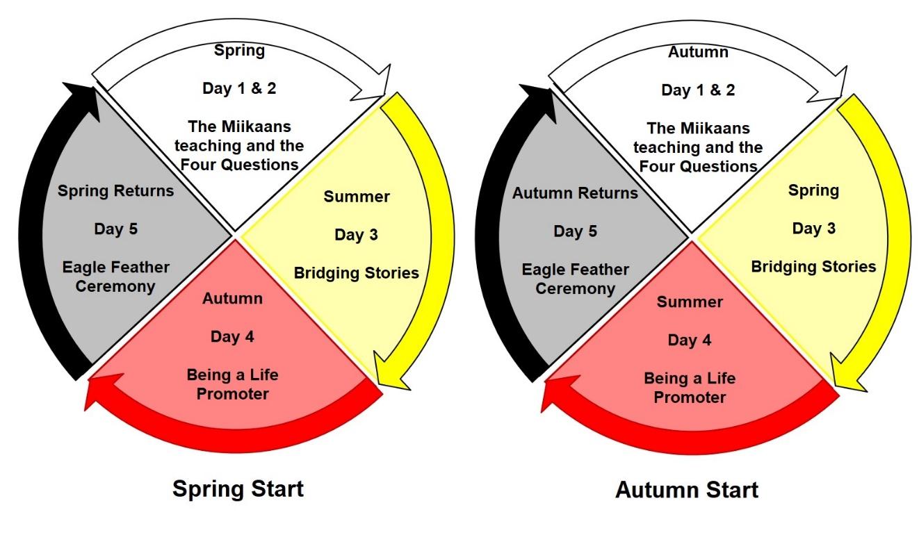 The medicine wheel map of the training provided.